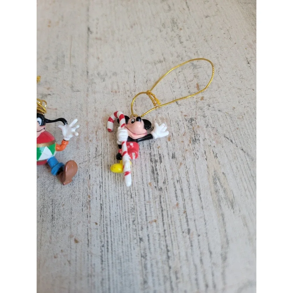 Disney AS IS mini Mickey mouse goofy plush Xmas ornament set ball home decor